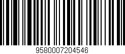Código de barras (EAN, GTIN, SKU, ISBN): '9580007204546'