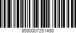 Código de barras (EAN, GTIN, SKU, ISBN): '9580007251489'