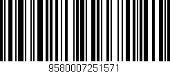 Código de barras (EAN, GTIN, SKU, ISBN): '9580007251571'