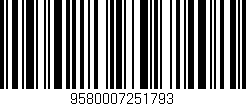Código de barras (EAN, GTIN, SKU, ISBN): '9580007251793'