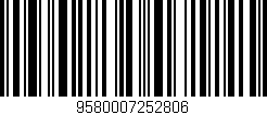 Código de barras (EAN, GTIN, SKU, ISBN): '9580007252806'