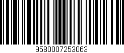 Código de barras (EAN, GTIN, SKU, ISBN): '9580007253063'