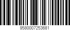 Código de barras (EAN, GTIN, SKU, ISBN): '9580007253681'