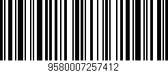 Código de barras (EAN, GTIN, SKU, ISBN): '9580007257412'