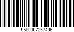 Código de barras (EAN, GTIN, SKU, ISBN): '9580007257436'