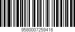 Código de barras (EAN, GTIN, SKU, ISBN): '9580007259416'