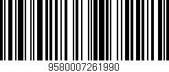 Código de barras (EAN, GTIN, SKU, ISBN): '9580007261990'