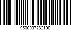 Código de barras (EAN, GTIN, SKU, ISBN): '9580007262188'