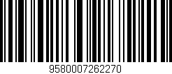 Código de barras (EAN, GTIN, SKU, ISBN): '9580007262270'