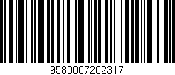 Código de barras (EAN, GTIN, SKU, ISBN): '9580007262317'
