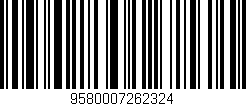 Código de barras (EAN, GTIN, SKU, ISBN): '9580007262324'