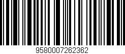 Código de barras (EAN, GTIN, SKU, ISBN): '9580007262362'