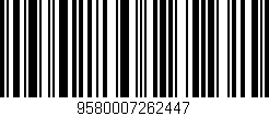 Código de barras (EAN, GTIN, SKU, ISBN): '9580007262447'