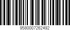 Código de barras (EAN, GTIN, SKU, ISBN): '9580007262492'