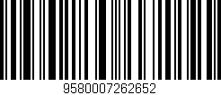 Código de barras (EAN, GTIN, SKU, ISBN): '9580007262652'