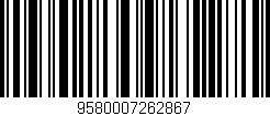 Código de barras (EAN, GTIN, SKU, ISBN): '9580007262867'
