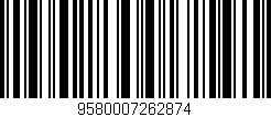 Código de barras (EAN, GTIN, SKU, ISBN): '9580007262874'