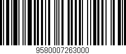 Código de barras (EAN, GTIN, SKU, ISBN): '9580007263000'