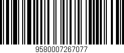 Código de barras (EAN, GTIN, SKU, ISBN): '9580007267077'