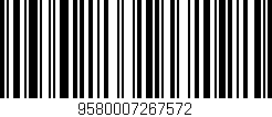 Código de barras (EAN, GTIN, SKU, ISBN): '9580007267572'