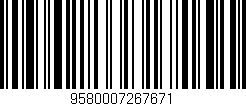Código de barras (EAN, GTIN, SKU, ISBN): '9580007267671'