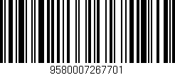 Código de barras (EAN, GTIN, SKU, ISBN): '9580007267701'