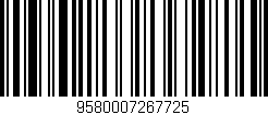 Código de barras (EAN, GTIN, SKU, ISBN): '9580007267725'