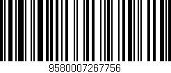Código de barras (EAN, GTIN, SKU, ISBN): '9580007267756'