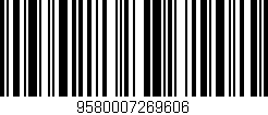 Código de barras (EAN, GTIN, SKU, ISBN): '9580007269606'