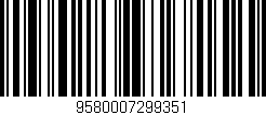 Código de barras (EAN, GTIN, SKU, ISBN): '9580007299351'
