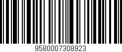 Código de barras (EAN, GTIN, SKU, ISBN): '9580007308923'