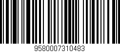 Código de barras (EAN, GTIN, SKU, ISBN): '9580007310483'