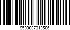 Código de barras (EAN, GTIN, SKU, ISBN): '9580007310506'