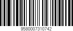 Código de barras (EAN, GTIN, SKU, ISBN): '9580007310742'