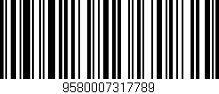 Código de barras (EAN, GTIN, SKU, ISBN): '9580007317789'
