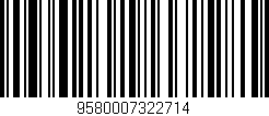 Código de barras (EAN, GTIN, SKU, ISBN): '9580007322714'