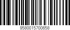 Código de barras (EAN, GTIN, SKU, ISBN): '9580015700658'
