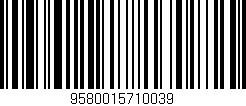 Código de barras (EAN, GTIN, SKU, ISBN): '9580015710039'