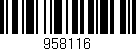 Código de barras (EAN, GTIN, SKU, ISBN): '958116'