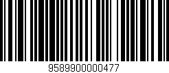 Código de barras (EAN, GTIN, SKU, ISBN): '9589900000477'