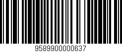 Código de barras (EAN, GTIN, SKU, ISBN): '9589900000637'