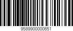 Código de barras (EAN, GTIN, SKU, ISBN): '9589900000651'