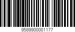 Código de barras (EAN, GTIN, SKU, ISBN): '9589900001177'