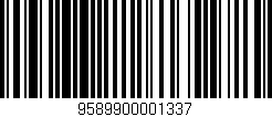 Código de barras (EAN, GTIN, SKU, ISBN): '9589900001337'