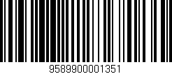 Código de barras (EAN, GTIN, SKU, ISBN): '9589900001351'