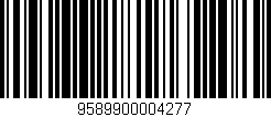 Código de barras (EAN, GTIN, SKU, ISBN): '9589900004277'