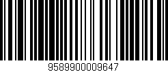 Código de barras (EAN, GTIN, SKU, ISBN): '9589900009647'
