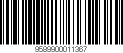 Código de barras (EAN, GTIN, SKU, ISBN): '9589900011367'