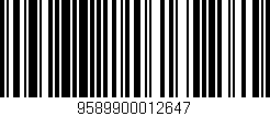 Código de barras (EAN, GTIN, SKU, ISBN): '9589900012647'