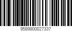 Código de barras (EAN, GTIN, SKU, ISBN): '9589900027337'
